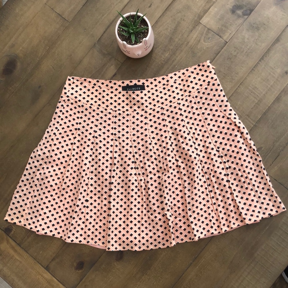 Talbots pink pleated skirt